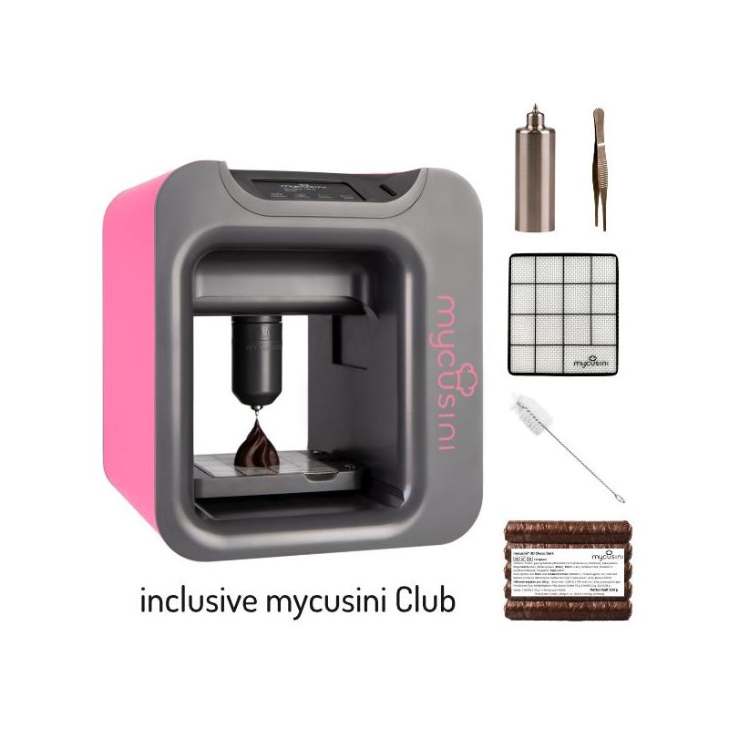 mycusini 2.0 3D-Schokoladendrucker Starter Paket Passion Pink