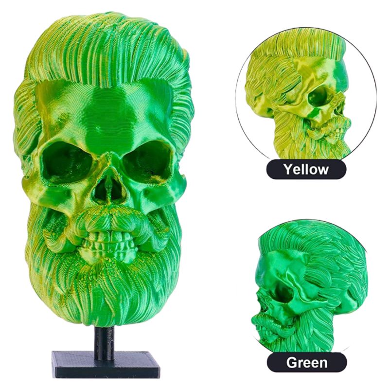 3D4000 magicPLA Dual Multicolor Filament 1KG Gelb/Grün 3D4000 magicPLA Dual Multicolor Filament 1KG Gelb/Grün
