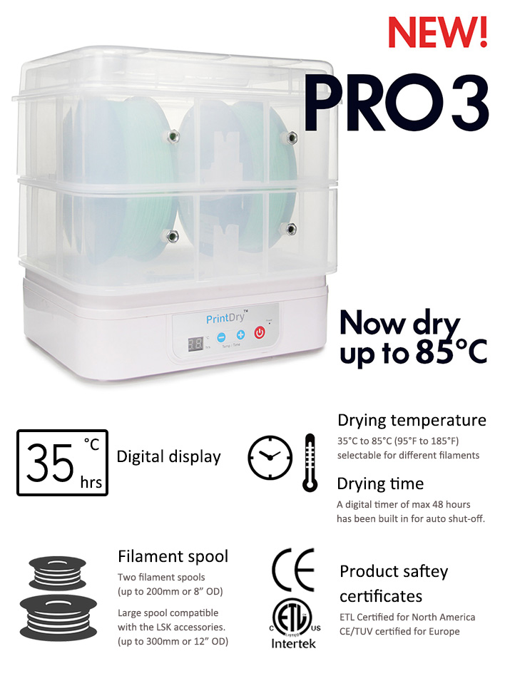 Printdry Filament Trockner Dryer Pro 3